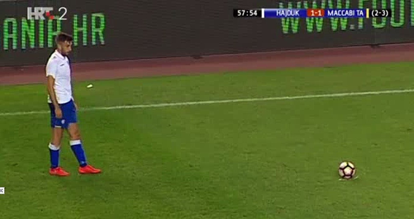 Marko Cosic Goal - Hajduk Split 2-1	Maccabi Tel Aviv - 25.08.2016