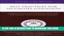 New Book Best Practices for Securities Litigation: Leading Lawyers on Maintaining Regulatory