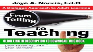 New Book From Telling to Teaching: A Dialogue Approach to Adult Learning