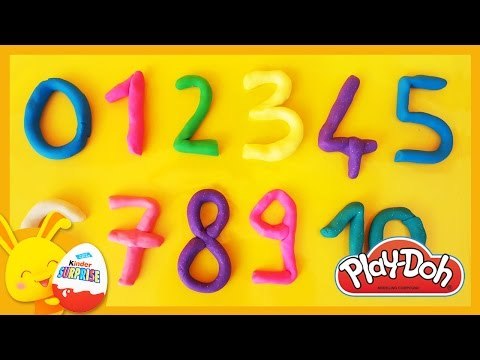 Apprendre les chiffres en français pour enfants en pâte à modeler Play-doh - Titounis