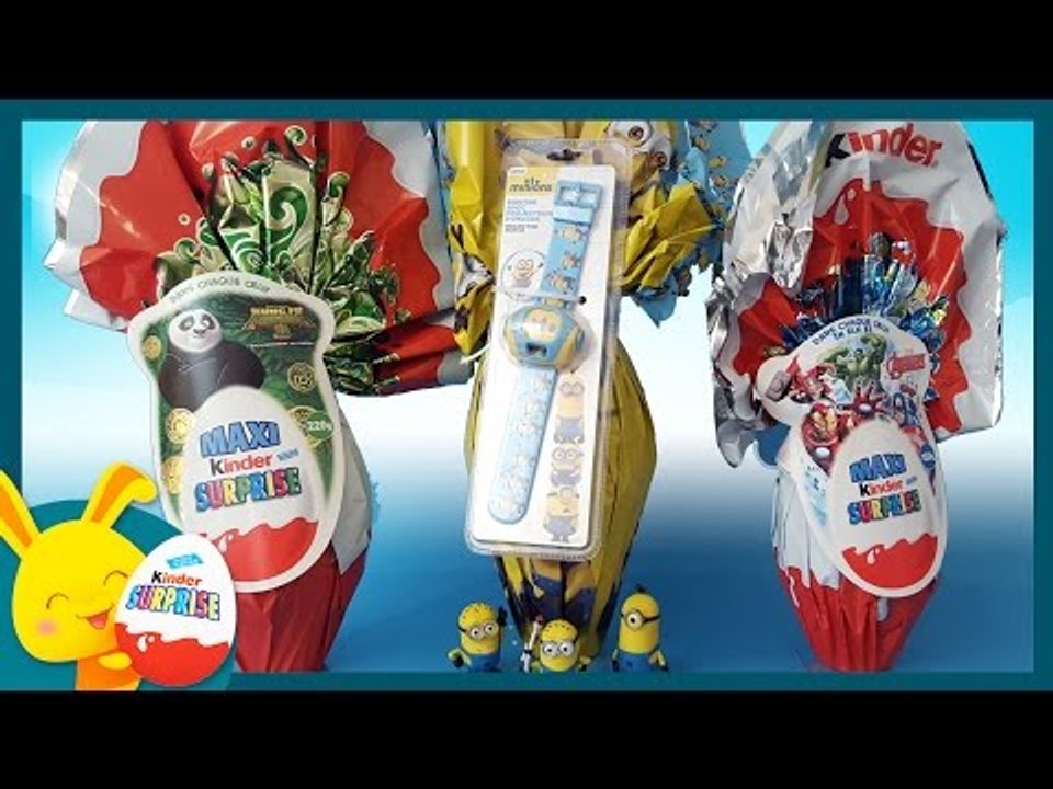 Maxi oeuf surprise Kinder - Avengers - Kung Fu Panda - Minions - Touni Toys