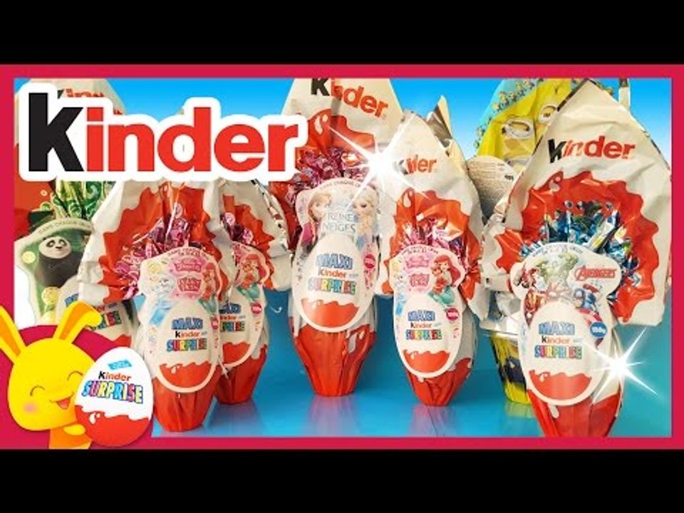 Compilation de Maxi oeufs surprises Kinder - Reine des neiges - Princesses Disney - Touni toys