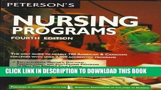 Collection Book Peterson s Guide to Nursing Programs (4th ed)