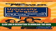 Collection Book University of Virginia: Off the Record - College Prowler (Off the Record) (College