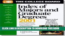 New Book The College Board Index of Majors   Graduate Degrees 2001: All-New Twenty-Third Annual