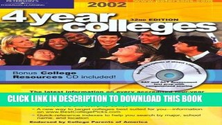 New Book Four Year Colleges 2002, Guide to (Peterson s Four Year Colleges, 2002)