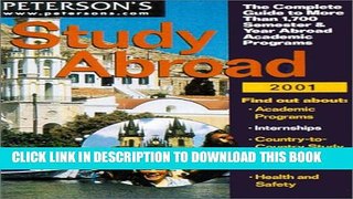 Collection Book Peterson s Study Abroad 2001