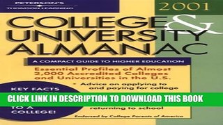 New Book Peterson s College   University Almanac 2001: A Compact Guide to Higher Education