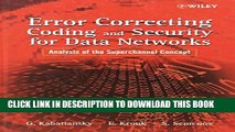 Collection Book Error Correcting Coding and Security for Data Networks: Analysis of the
