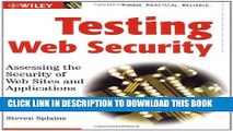 Collection Book Testing Web Security: Assessing the Security of Web Sites and Applications