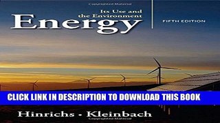 New Book Energy: Its Use and the Environment