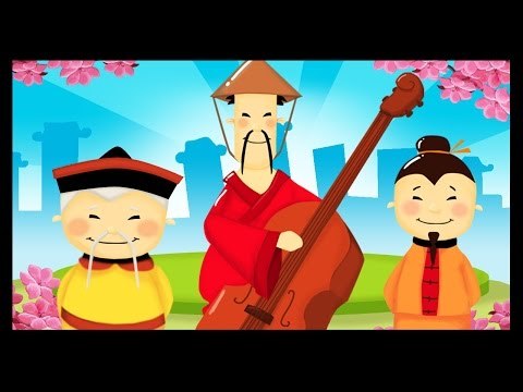 Trois chinois et une contrebasse Titounis - comptine pour enfants