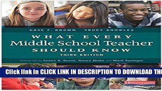 New Book What Every Middle School Teacher Should Know, Third Edition