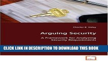 New Book Arguing Security: A Framework for Analyzing Security Requirements