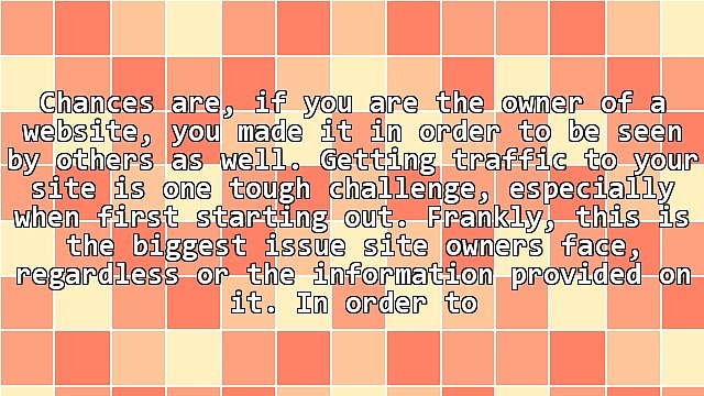 Top Traffic Generation Methods - 5 Tested and Proven Traffic Methods For Newbies