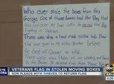 Veteran's flag among items taken when Phoenix theives take moving boxes