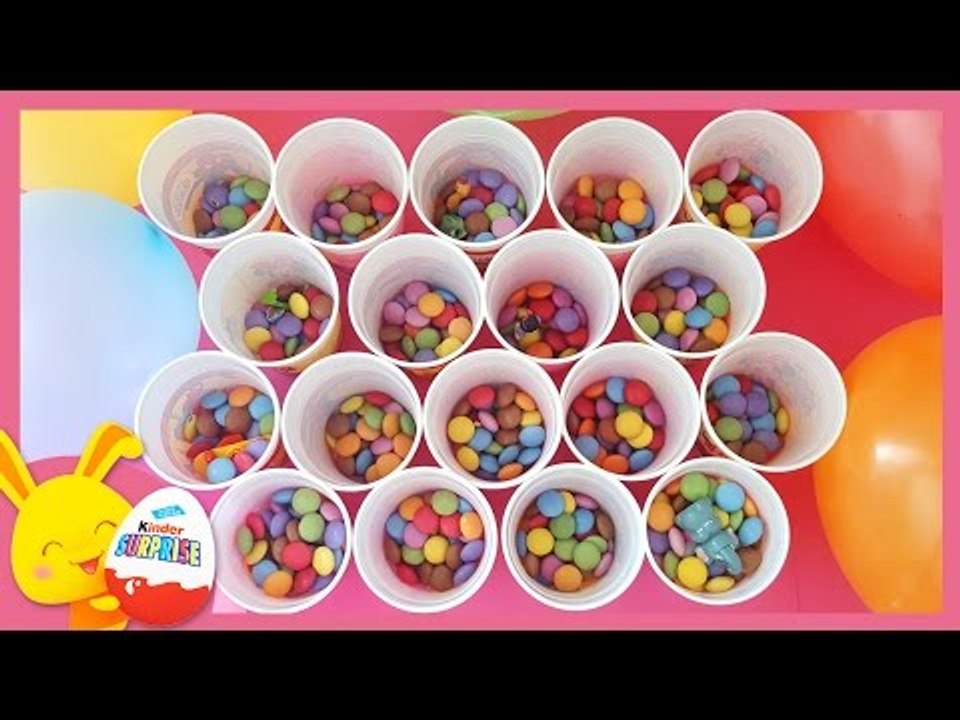 Gobelets d'anniversaire surprises avec bonbons Smarties - Touni toys - Titounis