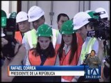Correa inauguró la central hidroeléctrica Sopladora