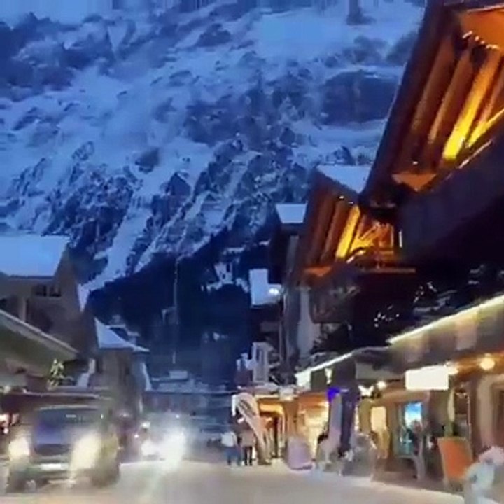 Switzerland Evening Snowy Christmas