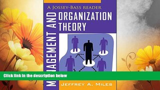 Must Have  Management and Organization Theory: A Jossey-Bass Reader  READ Ebook Full Ebook Free