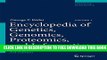 Collection Book Encyclopedia of Genetics, Genomics, Proteomics, and Informatics