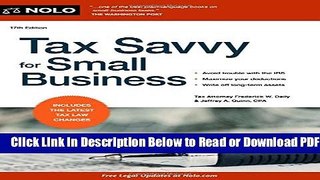 [Get] Tax Savvy for Small Business Free New