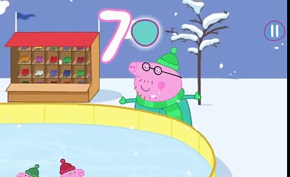 Peppa Pig Games - Ice Skating - Peppa and George Learn Numbers - Learning games for kids
