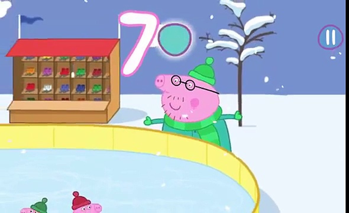 Peppa Pig Games - Ice Skating - Peppa and George Learn Numbers - Learning games for kids