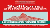 New Book Solitons: An Introduction (Cambridge Texts in Applied Mathematics)