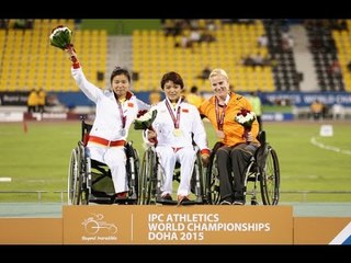 Women's 800m T54 | Victory Ceremony |  2015 IPC Athletics World Championships Doha
