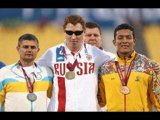 Men's javelin F11 | Victory Ceremony |  2015 IPC Athletics World Championships Doha