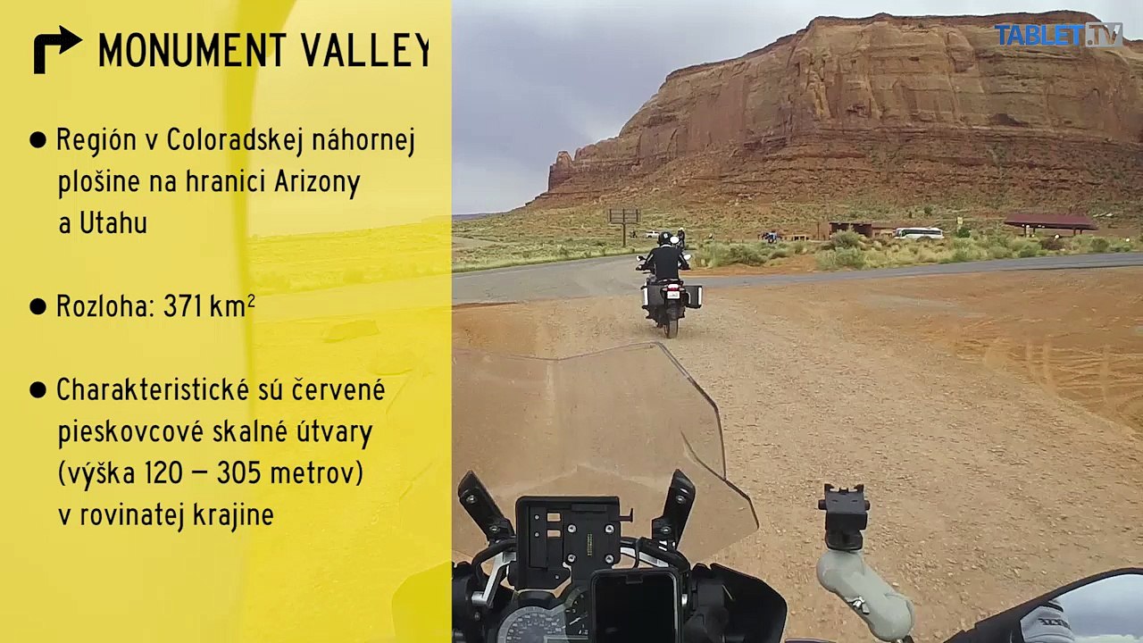 UNIKÁTNY VIDEOPROJEKT: Na motorke po divokom západe - Monument Valley - výlet prašnou cestou Valley Drive
