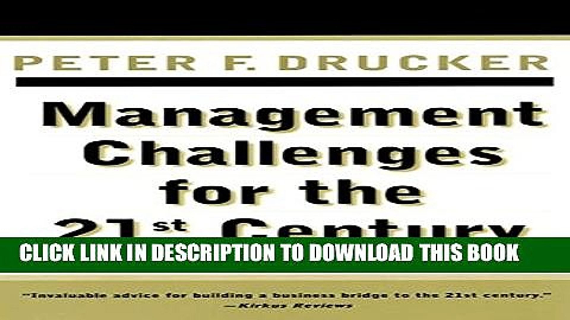 Management Challenges For The 21st Century PDF Free Download
