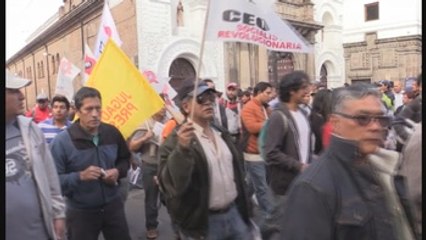 Protestas contra el Gobierno y en defensa de los maestros en Ecuador