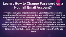 How to Change Password on a Hotmail Email Account
