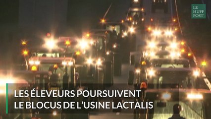 Crise du lait: les éleveurs poursuivent le blocus de Lactalis