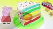 CAKE PLAY DOH RAINBOW!!!- WOW Make Playdoh Cake For Peppa Pig Español Funny Kids