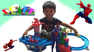Marvel SPIDER MAN Adventures | Web Racing Funhouse | Unboxing Playtime