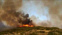 Los bomberos comienzan a estabilizar el incendio forestal de Navarra