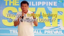 President Duterte word wars