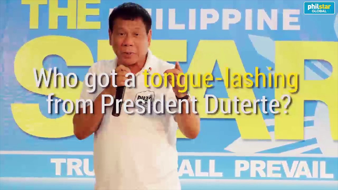 President Duterte word wars