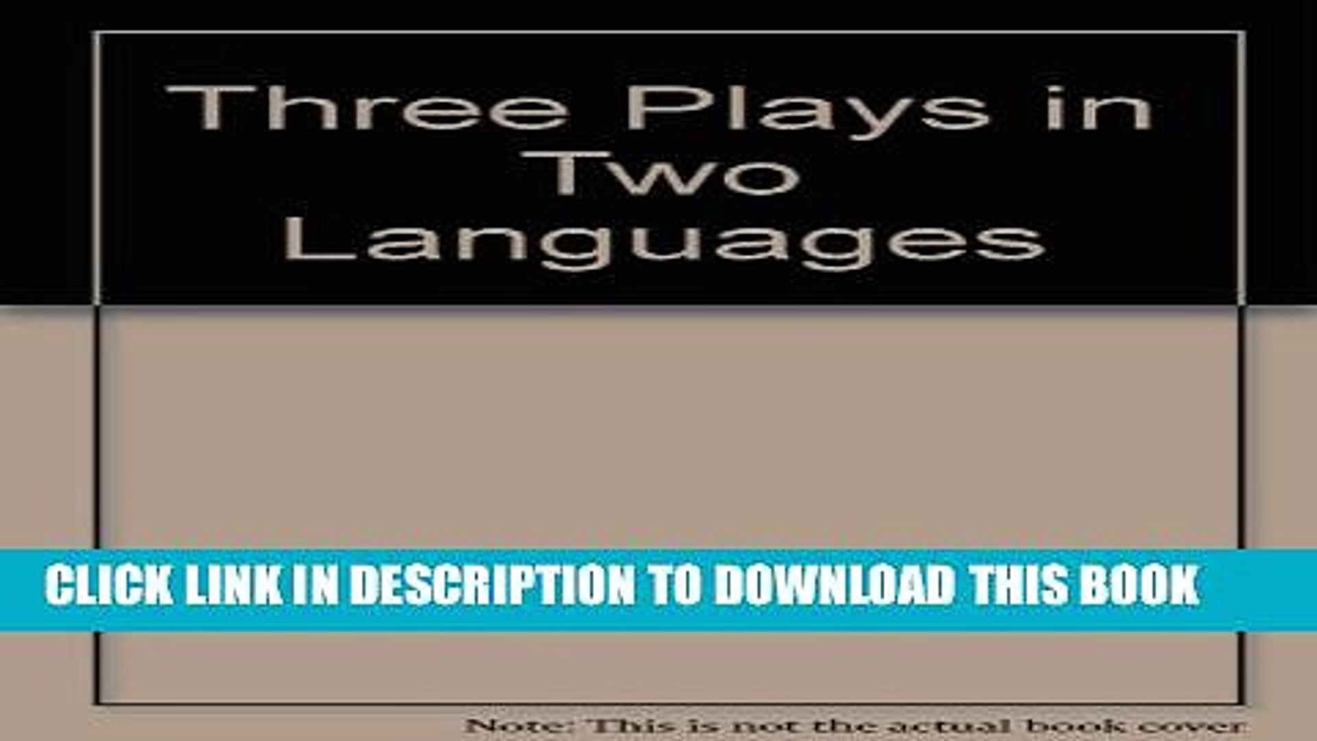 Collection Book Three Plays in Two Languages (English and Spanish Edition)