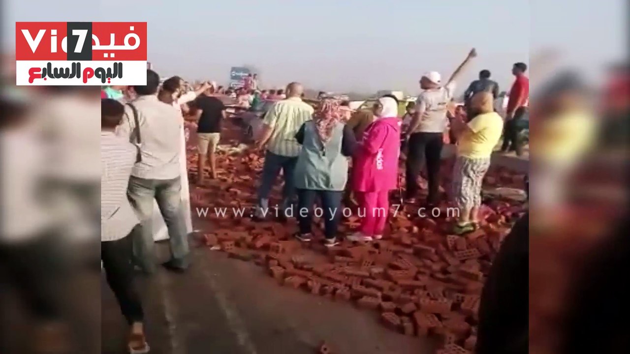 صحافة المواطن: إصابة 10أشخاص فى حادث تصادم بطري...