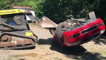 Il détruit la voiture de sa fille avec un bulldozer car elle était avec sont petit copain.
