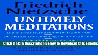 [Reads] Untimely Meditations (Texts in German Philosophy) Online Books