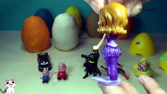 Bóc trứng đất nặn Play-doh, người nhện, công chúa tóc mây 2016