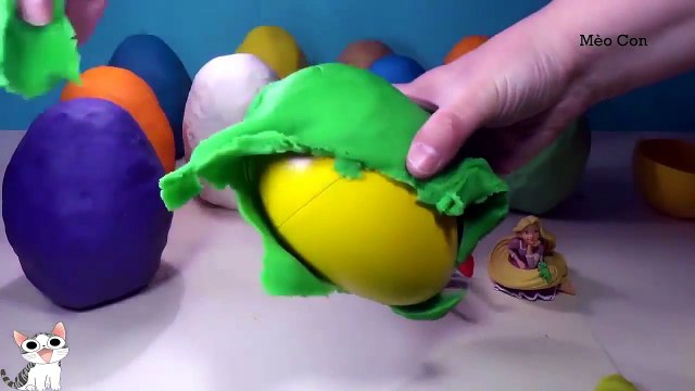 Bóc trứng đất nặn Play-doh, người nhện, công chúa tóc mây 2016