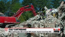 Death toll from earthquake in Italy continues to rise, at least 267 dead and over 400 injured