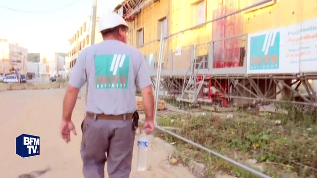 Les ouvriers du bâtiment font face à la canicule
