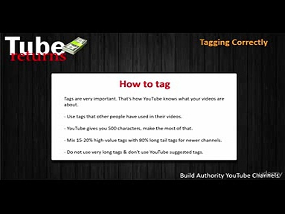 Tagging Correctly